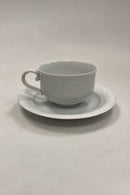 Royal Copenhagen White Magnolia Glazed Teacup and saucer No. 84/85