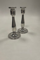 Georg Jensen Sterling Sølv Par Lysestager No. 119