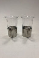 Just Andersen/Holmegaard Et par Tinkrus med glasindsats No. 2504
