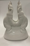 Royal Copenhagen Art Nouveau Krystal Glasur Vase med two isbjørne af Valdemar Engelhardt H80