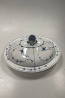 Stort Royal Copenhagen Musselmalet Riflet Lågfad Antik