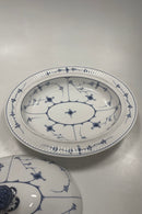 Stort Royal Copenhagen Musselmalet Riflet Lågfad Antik