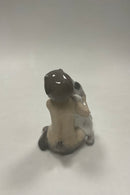 Royal Copenhagen Figur af Faun med hund No 2823