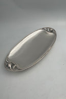 Georg Jensen Magnolia Sterling Sølv Oval Skål / Bakke No. 2D