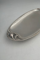 Georg Jensen Magnolia Sterling Sølv Oval Skål / Bakke No. 2D