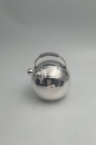 Hingelberg Sterling Sølv Sennep Skål med låg, og ske af Svend Weihrauch