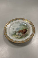 Royal Copenhagen Flora Danica/Fauna Danica Jagtstel Frokost tallerken No 240/3550