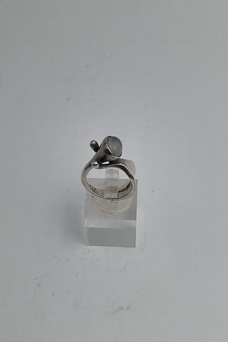 Georg Jensen Sterling Sølv Ring med Månesten af Torun No. 152
