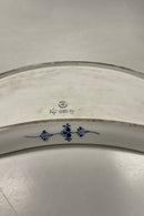 Royal Copenhagen Musselmalet Riflet Halvmåne Fad med Guld No. 402