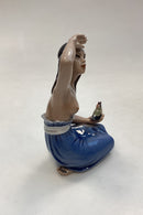 Dahl Jensen Figur Hawaiipige med Fugl No. 1268