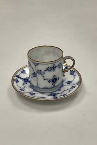 Royal Copenhagen Musselmalet Riflet med Guld Mokka Kop No. 94