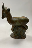 Axel Salto Stentøjsfigur af Hjort fra Carl Haliers værksted Ikke Royal Copenhagen