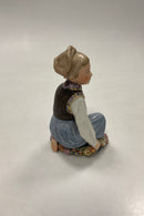 Royal Copenhagen Overglasur Figur Amager Dreng No. 12414