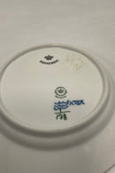 Royal Copenhagen Blue Fluted Plain Breakfast Plate with gold Dannebrog No. 178