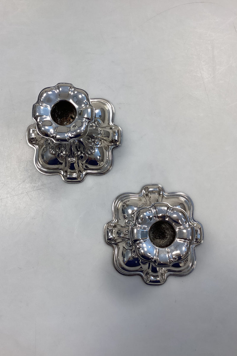 Cohr ATLA Sølvplet Lysestager, et par