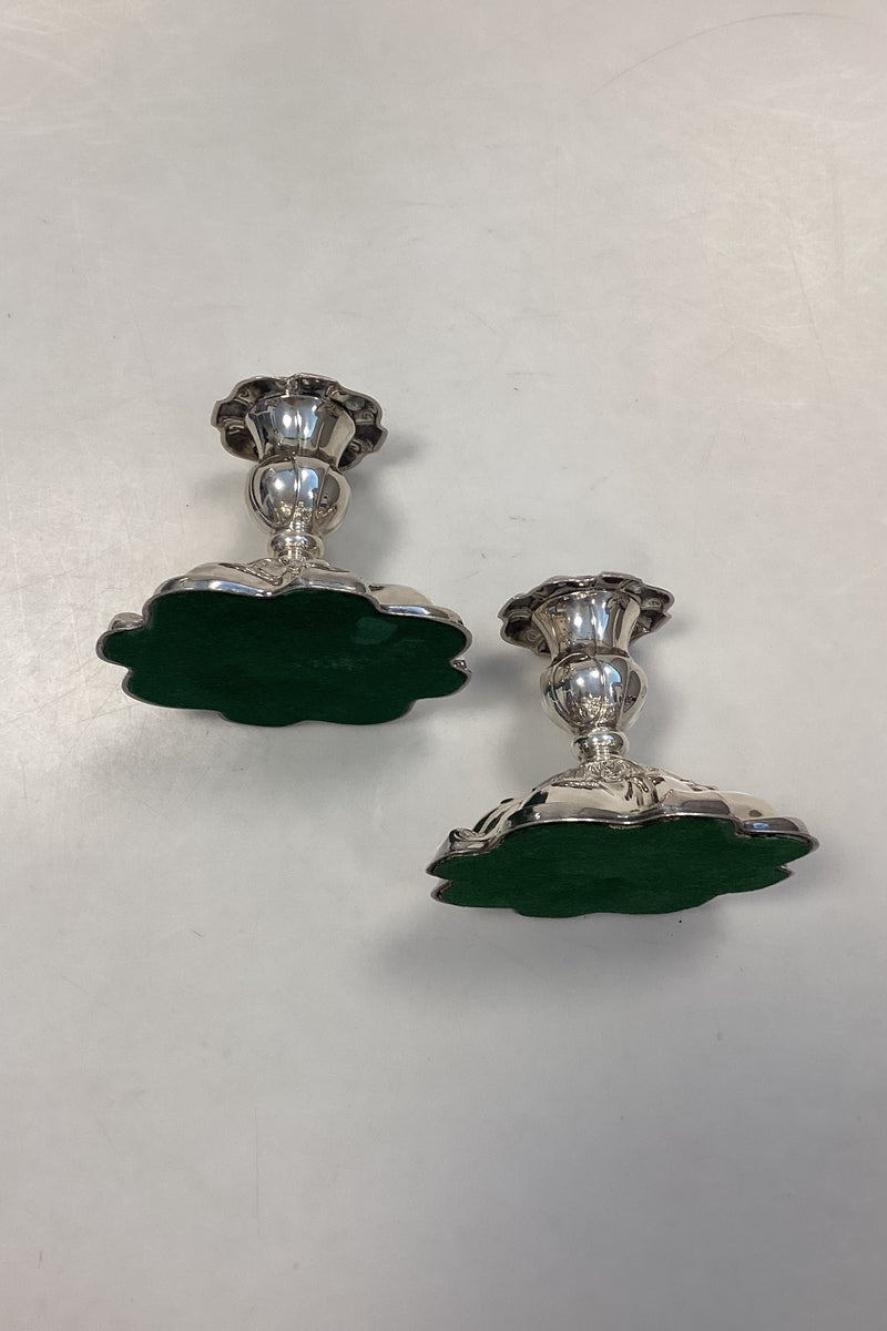 Cohr ATLA Sølvplet Lysestager, et par