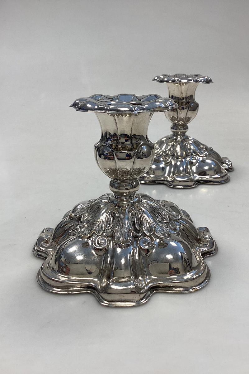 Cohr ATLA Sølvplet Lysestager, et par