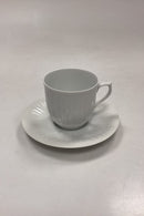 Bing og Grøndahl Ballerina Hvid Kaffekop og Underkop No. 072/305