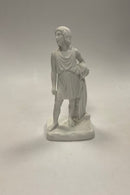 Bing og Grøndahl Bisque / Bisquit Thorvaldsen Figur af En Stående Dreng No. 46