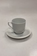 Bing og Grøndahl Ballerina Hvid Kaffekop og Underkop No. 072/305