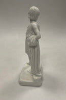 Bing og Grøndahl Bisque / Bisquit Thorvaldsen Figur af En Stående Dreng No. 46