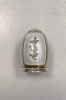 Volmer Bahner Sterling Sølv Sæt med Saltkar, Ske og Saltbøsse Hvid emalje