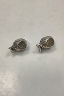 Norsk Sterling Sølv Salt & Peber Sæt rød og blå emalje fisk