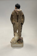 Royal Copenhagen Overglasur Figur af Grønlandsk Mand No. 12225