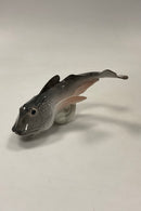 Royal Copenhagen Art Nouveau Figur i form af Torsk med åben mund No 286
