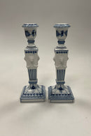 Royal Copenhagen Musselmalet Riflet Et par lysestager No 15