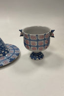 Bjørn Wiinblad Kvindehoved Vase med Hat som Låg No. V13