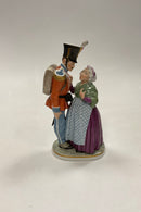 Royal Copenhagen Overglasur Figur Soldaten og Heksen HCA No. 1112