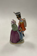 Royal Copenhagen Overglasur Figur Soldaten og Heksen HCA No. 1112