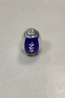 Volmer Bahner Sterling Sølv Saltbøsse Blå emalje