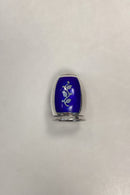 Volmer Bahner Sterling Sølv Saltbøsse Blå emalje