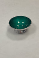 Volmer Bahner Sterling Sølv Saltkar grøn emalje