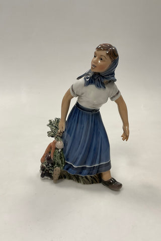Dahl Jensen Figur Gartner Pige med Grøntsager No. 1301
