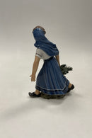 Dahl Jensen Figur Gartner Pige med Grøntsager No. 1301