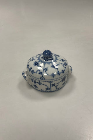 Royal Copenhagen Musselmalet Riflet Smørskål med Låg No. 398