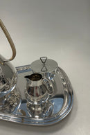 Georg Jensen Sterling Sølv Kaffesæt med bakke No 1015 Sigvard Bernadotte