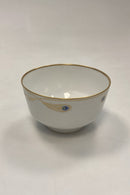Royal Copenhagen Stel No. 118/2048 Skål Påfugl med Guldkant