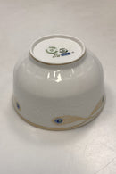 Royal Copenhagen Stel No. 118/2048 Skål Påfugl med Guldkant