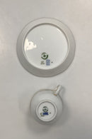 Royal Copenhagen Stel No. 118/2005 Kaffekop med Underkop Påfugl med Guldkant