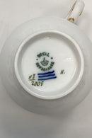 Royal Copenhagen Stel No. 118/2005 Kaffekop med Underkop Påfugl med Guldkant