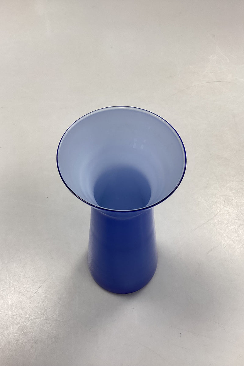 Lyseblå Opaque Blomsterløg Vase Holmegaard / Kastrup / Fyens Glasværk