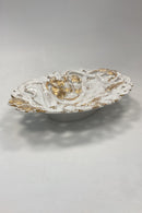 Meissen gennembrudt Porcelænsfad med blomsterdekoration og guld
