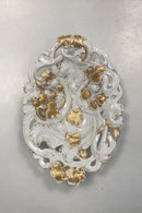Meissen gennembrudt Porcelænsfad med blomsterdekoration og guld