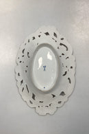 Meissen gennembrudt Porcelænsfad med blomsterdekoration og guld
