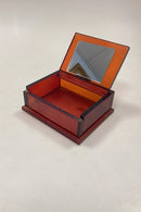 Smykkeæske med Aaron Shatkin Sterling Sølv Turtelduer Broche fra 1940erne