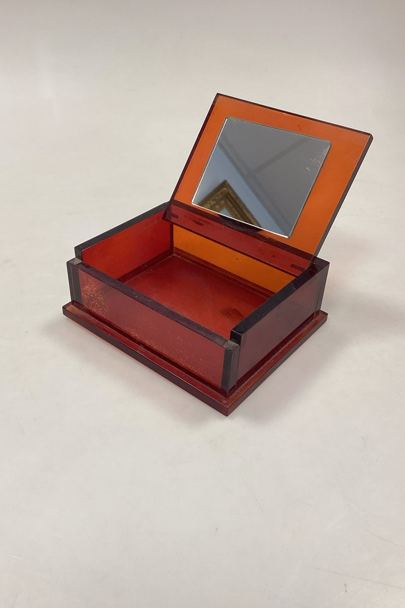 Smykkeæske med Aaron Shatkin Sterling Sølv Turtelduer Broche fra 1940erne